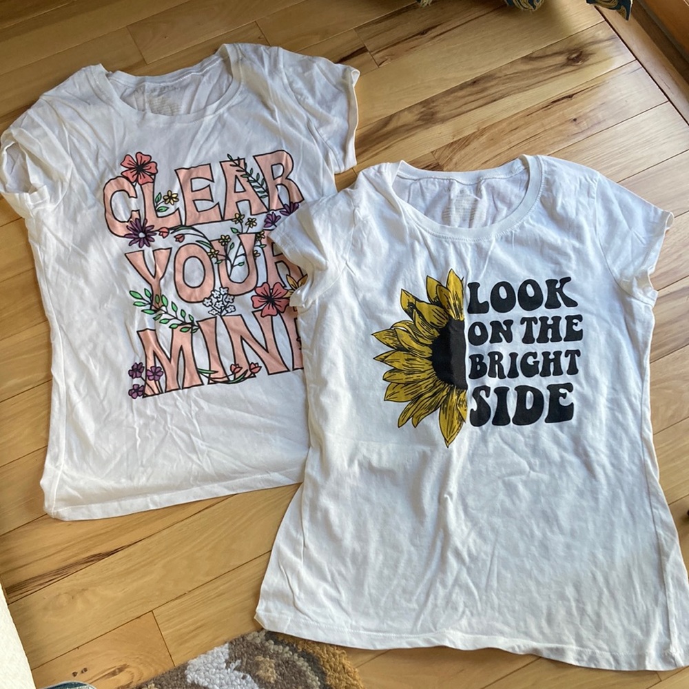 PAIR of NWOT Cotton Tee’s W/Logo